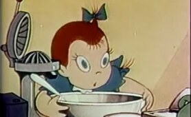 Noveltoon  Tarts & Flowers  Angel Cake Gingerbread Man Cartoon Old time Animation 1950
